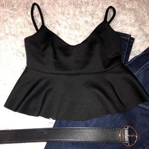 Revamped black tank top